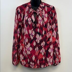Tribal Jeans Multicolor Blouse Pink and Red Blouse Size M